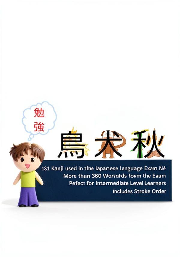 Japanese Kanji Mnemonics JLPT Color Version Book 4-0