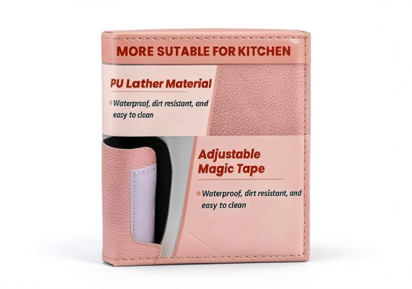 Refrigerator Door Handle Covers Windspeed 6 Pink Leather Adjustable-3