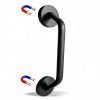 Magnetic Refrigerator Door Handle Pmsanzay Aluminum Black 8in Bar-1