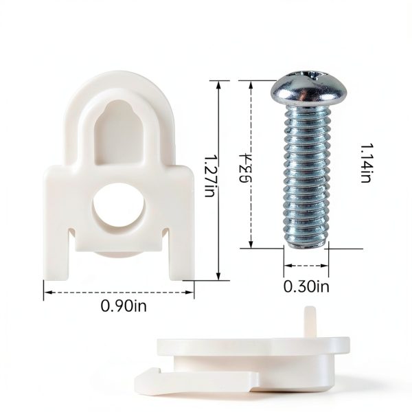 WR01X25070 Refrigerator Door Handle Mounting Stud White Set Screw Man-1