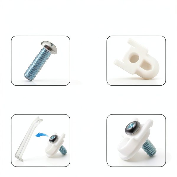 WR01X25070 Refrigerator Door Handle Mounting Stud White Set Screw Man-4