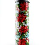 Poinsettia Flower Door Handle Covers Set of 4 HUISEFOR Polyester-0