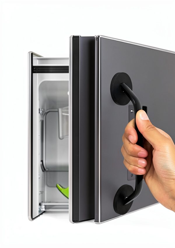 Magnetic Refrigerator Door Handle Pmsanzay Aluminum Black 8in Bar-5